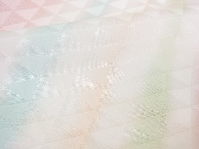 平和屋2■上質な長襦袢 無双仕立て 鱗地紋 暈し染め 逸品 未使用 DAAB7691psの画像5
