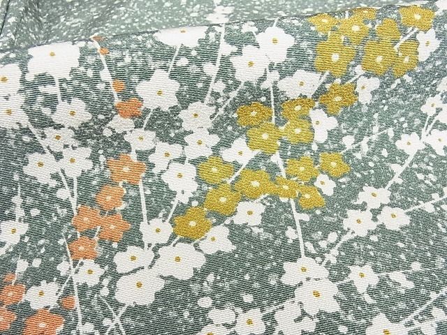 平和屋-こころ店■上質な小紋　草花文　正絹　逸品　AAAC7069Aja_画像4