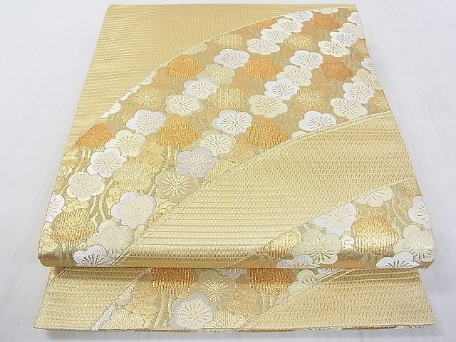 平和屋2■六通柄袋帯　立涌花文　金糸　逸品　DAAA8576fe_画像1