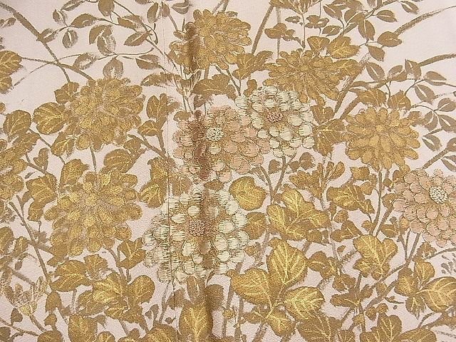  flat peace shop 1# gorgeous color tomesode . good embroidery piece embroidery . flower writing .. dyeing gold paint excellent article CAAC4290ch