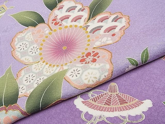 平和屋1■豪華振袖 駒刺繍 短冊吉祥花文 暈し染め 金彩 鈴乃屋扱い 逸品 CAAC6233txの画像7