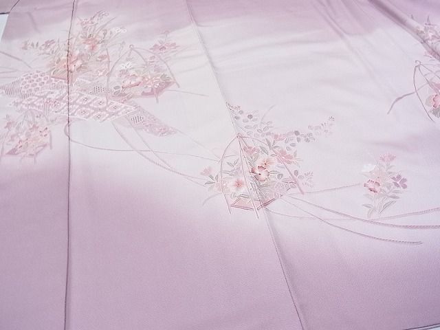 平和屋1■訪問着 総刺繍 スワトウ刺繍 蘇州刺繍 花籠文 暈し染め 逸品 CAAC3488hyの画像5