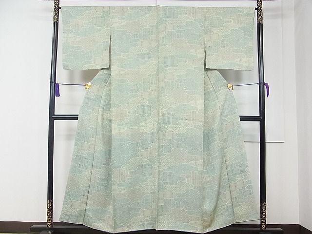 平和屋1■上質な小紋 更紗唐草霞文 逸品 CAAC5122rvの画像2