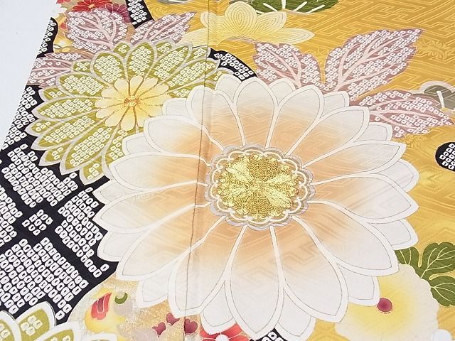 平和屋1■豪華振袖 駒刺繍 草花文 金彩 逸品 CAAC3505hyの画像5