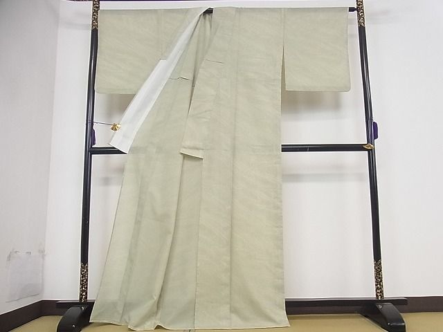 平和屋川間店■夏物　小紋　絽　立波文　洗える着物　yyy3724_画像3