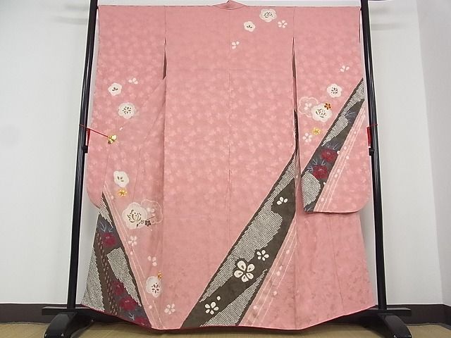 平和屋川間店■豪華振袖 駒刺繍 絞り 舞梅文 簪 金彩 着丈158.5cm 裄丈66cm 正絹 逸品 B-wt9806の画像1