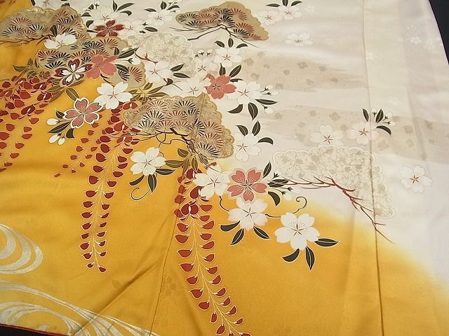 平和屋1■豪華振袖 駒刺繍 松花文 金銀彩 逸品 CAAC1183vfの画像7