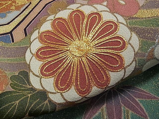  flat peace shop 1# gorgeous kurotomesode piece embroidery . piling . flower writing .. dyeing gold paint excellent article unused CAAA8379gh