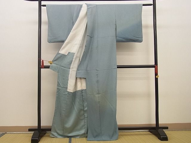 平和屋野田店■訪問着　墨流し文様　暈し染め　逸品　BAAC8593xi_画像3