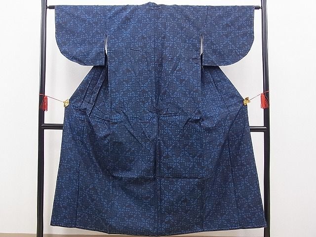 平和屋野田店■上質な紬　花菱文　逸品　未使用　BAAC2957hv_画像2