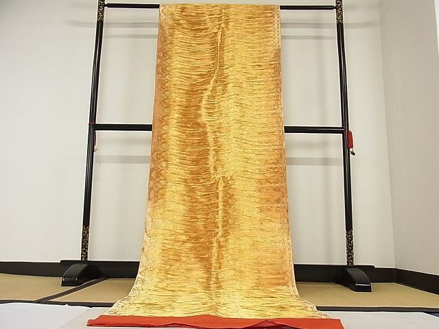 平和屋-こころ店■金襴緞子 反物 西陣織 名物裂花唐草文 478cm×69.5cm 表装 法衣 寺院 仏具 仏教 僧侶 神職 装束 AAAC7083Ajaの画像3