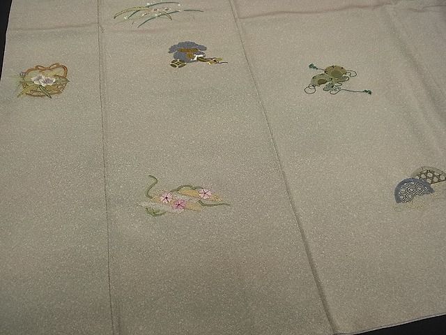 平和屋1■訪問着 総刺繍 宝尽くし雪芝花文 逸品 CAAC1129vfの画像5