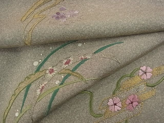 平和屋1■訪問着 総刺繍 宝尽くし雪芝花文 逸品 CAAC1129vfの画像1