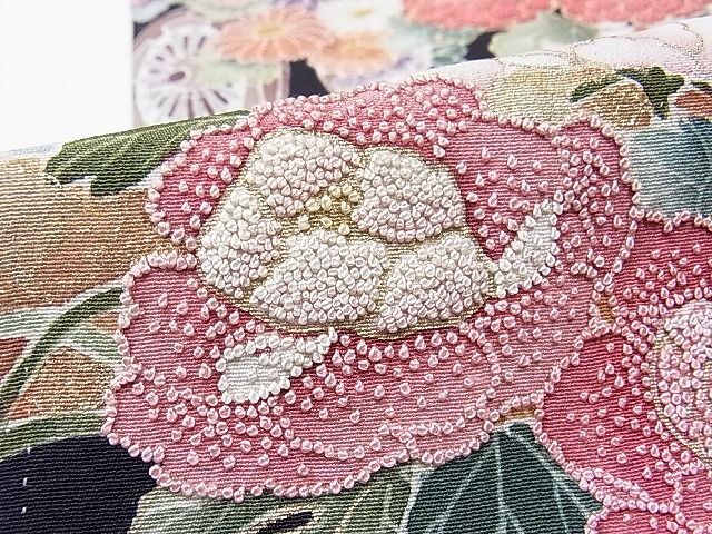 平和屋1■豪華黒留袖 相良刺繍 扇 花車文 金彩 逸品 CAAC2122hyの画像7