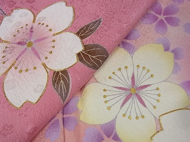 平和屋2■訪問着 舞桜 暈し染め 金彩 京都きもの友禅扱い 逸品 DAAB9376eeeの画像7