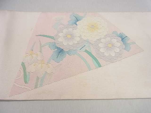 平和屋2◎爪掻き本綴れ 八寸名古屋帯 花鳥文 金糸 逸品 DAAA2737maの画像4