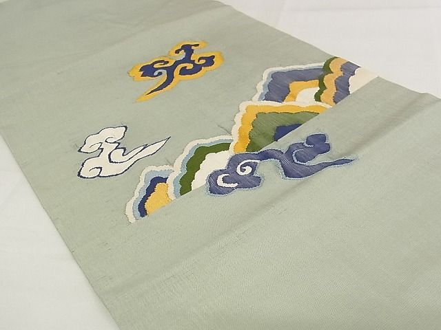  flat peace shop - here . shop # tsuke obi ... woven .. writing silk excellent article AAAD9370Apf