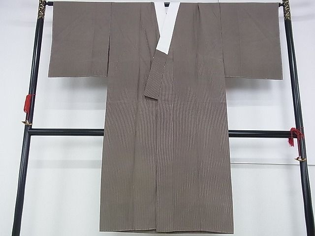 平和屋-こころ店■長襦袢 無双仕立て 縞 正絹 逸品 未使用 AAAD8141Atnの画像1