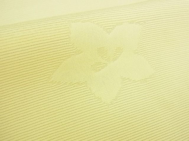 平和屋2■夏物　色無地　絽　舞花紋紗　黄檗色 　逸品　DAAC1134wb_画像6