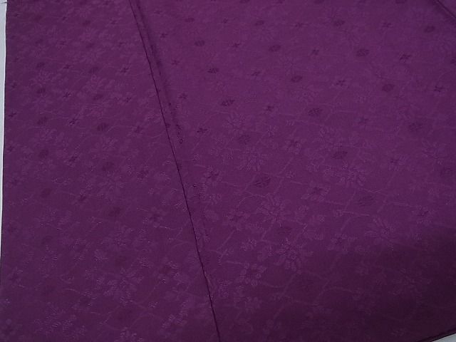 平和屋-こころ店■上質な色無地　花地紋　紫紺色　正絹　逸品　AAAD8118Atn_画像3