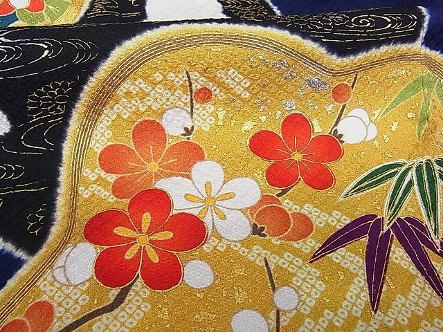 平和屋-こころ店■豪華振袖　駒刺繍　色紙草花文　金銀彩　正絹　逸品　AAAD5462Bnp_画像6