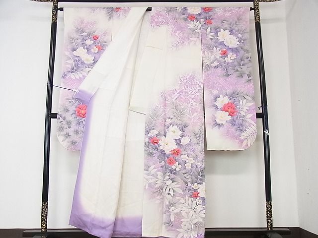 平和屋2■豪華振袖 駒刺繍 草花文 暈し染め 金彩 やまと誂製 逸品 DAAB7908psの画像2