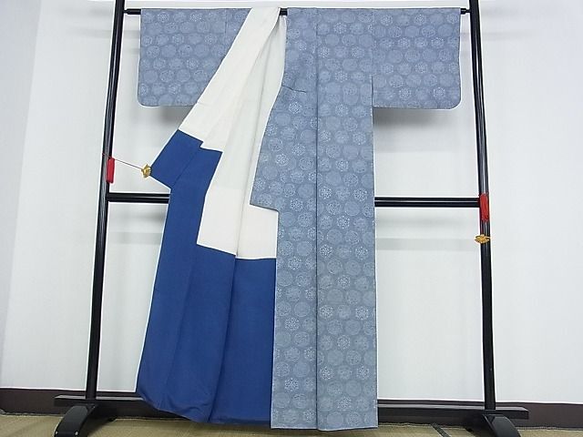 平和屋-こころ店■間国宝 小宮康孝 江戸小紋 鮫小紋柄 花丸文 正絹 逸品 AAAD0659Bnpの画像3