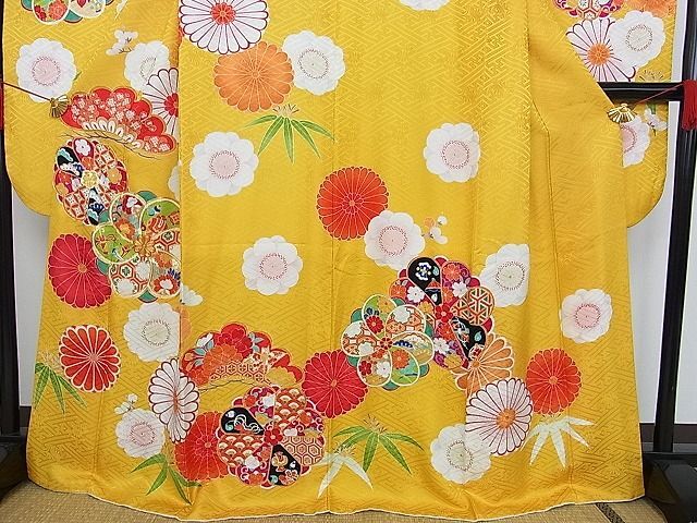 平和屋-こころ店■豪華振袖　駒刺繍　松竹梅吉祥文　金彩　正絹　逸品　AAAD0662Bnp_画像3