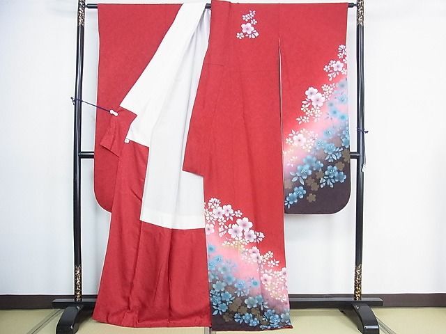 平和屋2■豪華振袖・長襦袢(袷)セット 舞桜 暈し染め 金彩 逸品 DAAC1176wbの画像3