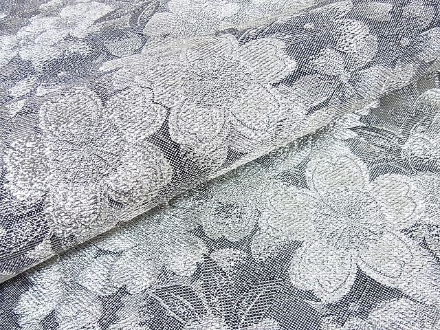 平和屋2■ブライダルファッションデザイナー 桂由美 全通柄袋帯 舞桜 銀糸 逸品 DAAB4813icの画像3