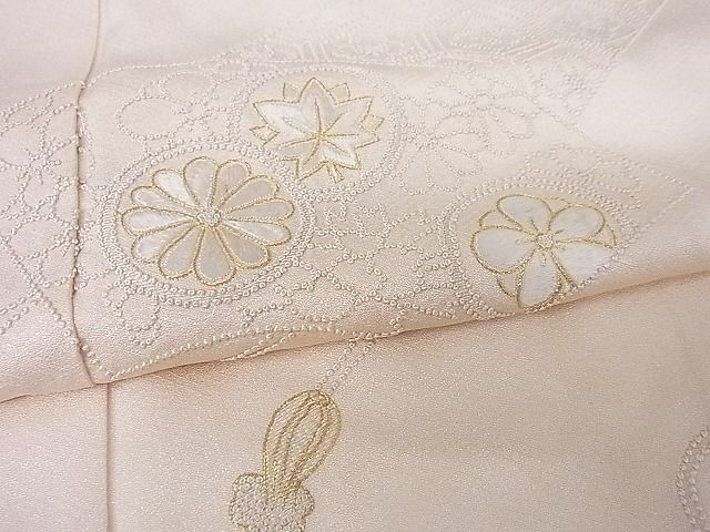 平和屋-こころ店■訪問着　相良刺繍　地紙花文　金糸　正絹　逸品　AAAD5500Bnp_画像6