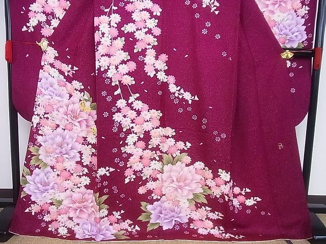 平和屋-こころ店■豪華振袖 駒刺繍 舞蝶花文 金糸 銀通し地 正絹 逸品 AAAE4314Bnpの画像3