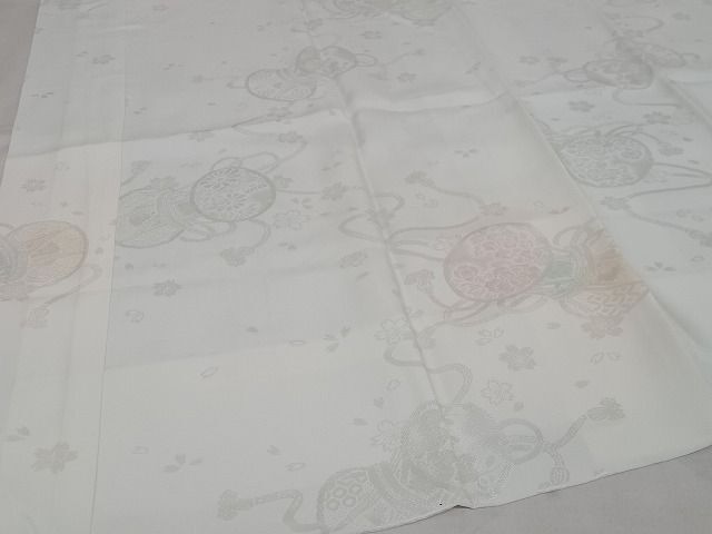 平和屋-こころ店■長襦袢 袷 花鼓地紋 暈し染め 正絹 逸品 AAAD0437Bnpの画像3