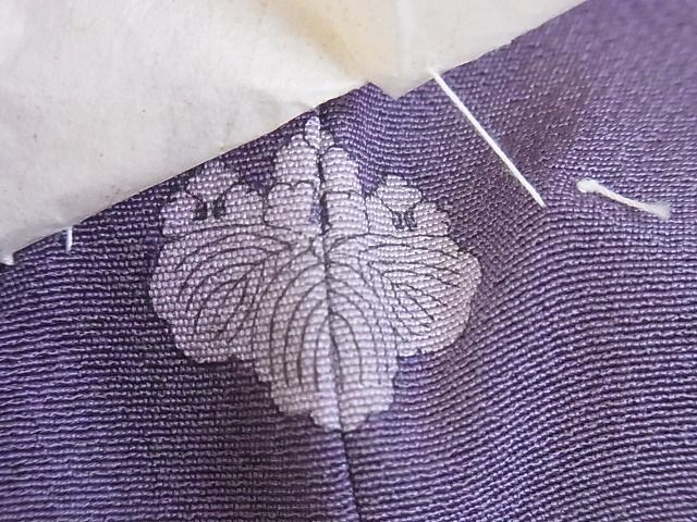 平和屋-こころ店■上質な色無地　紫苑色　正絹　逸品　未使用　AAAD0904cy_画像5