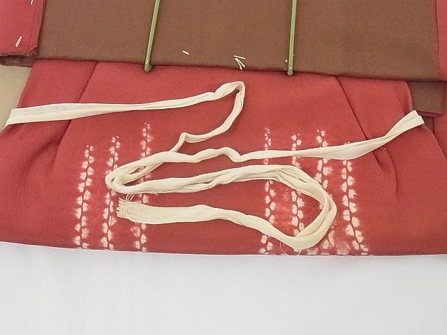 平和屋-こころ店◎つけ帯 絞り 笹竹 正絹 逸品 AAAD1632Bfwの画像5