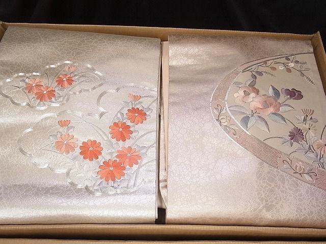 平和屋■名古屋帯 まとめて100点 蝶 花柄 駒刺繍 金銀糸 など 着用可能多数 未使用品あり 全て正絹 se1481_画像3