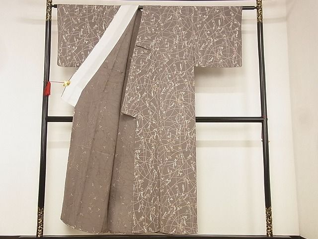 平和屋-こころ店■上質な小紋 単衣 南天文 正絹 逸品 AAAD2939Ackの画像3