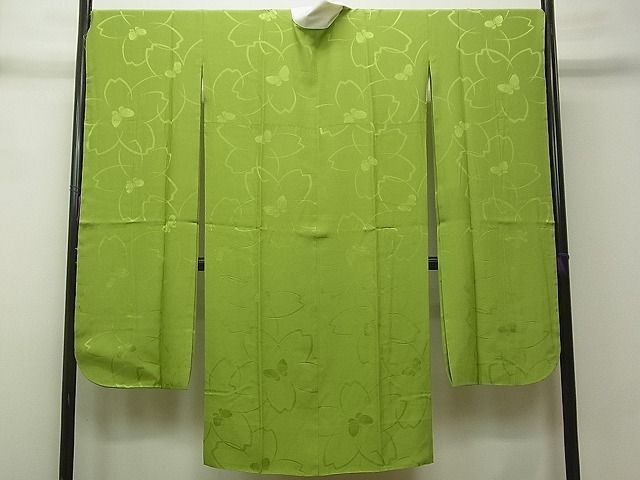  flat мир магазин 1# кимоно с длинными рукавами для длинное нижнее кимоно цветок бабочка земля . синий . цвет воротник вышивка замечательная вещь CAAC4100vf