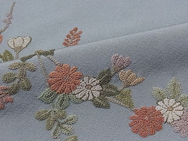 平和屋1■訪問着 総相良刺繍 花籠文 金糸 逸品 CAAC2833uaの画像8