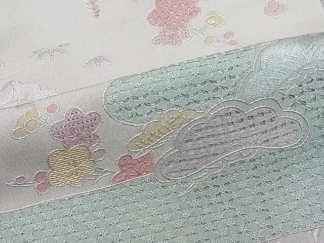 平和屋1■訪問着 総刺繍 翠山刺繍 エ霞松竹梅 暈し染め 逸品 CAAC2820uaの画像6