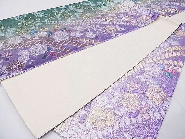 平和屋1■六通柄袋帯 辻が花 金糸 逸品 未使用 CAAB0020fbの画像6