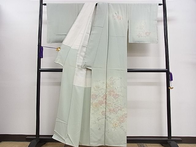 平和屋1■訪問着 総刺繍 スワトウ刺繍 辻が花 暈し染め 逸品 未使用 CAAC8056zeの画像4