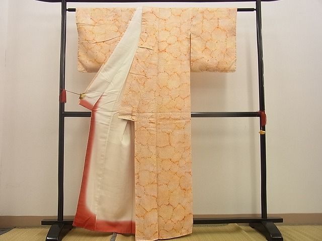 平和屋野田店■上質な小紋　総絞り　切嵌文様　逸品　BAAC9144xi_画像3