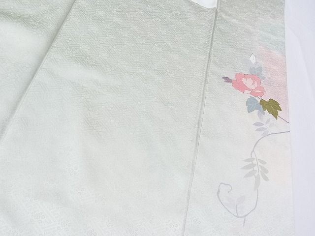 平和屋1■訪問着　作家物　刺繍　枝花文　暈し染め　金彩　逸品　CAAC2268hy_画像9