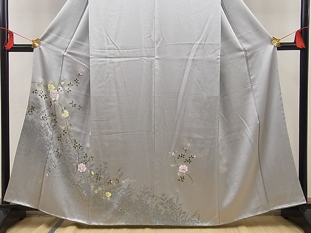 平和屋野田店■訪問着　枝花文　金彩　逸品　BAAC7770yc_画像3