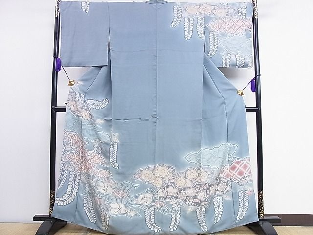 平和屋1■訪問着　作家物　絞り　辻が花　暈し染め　逸品　CAAC3175ev_画像1