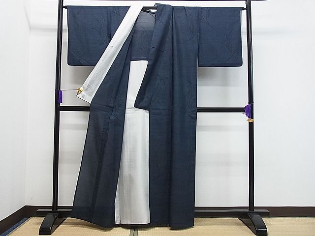 平和屋1■夏物 本場大島紬 夏白大島 9マルキ 吉祥文 逸品 CAAC5558ghの画像3