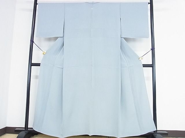 平和屋2■上質な色無地　単衣　藍白色　逸品　DAAB2692az