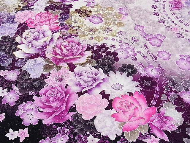  flat peace shop - here . shop # finest quality long-sleeved kimono embroidery . flower writing rhinestone .. dyeing gold thread silver through . ground silk excellent article AAAE1317Bzg