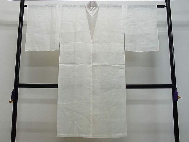 平和屋1■夏物　長襦袢　流水草花文　麻　逸品　CAAC5657gh